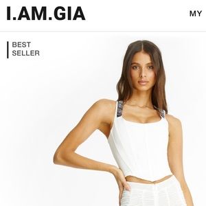 I AM GIA white Corset